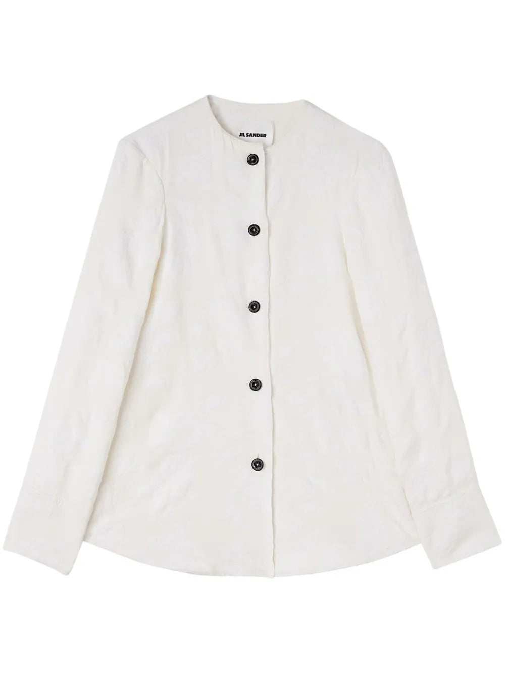 Floral-Jacquard Long-Sleeve Shirt