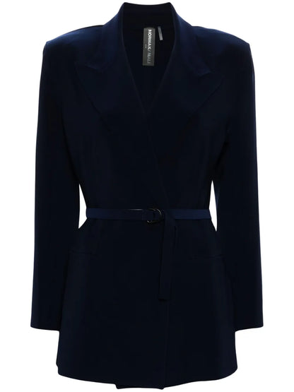 Peak-Lapels Double-Breasted Blazer