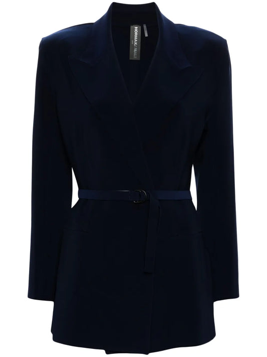 Peak-Lapels Double-Breasted Blazer