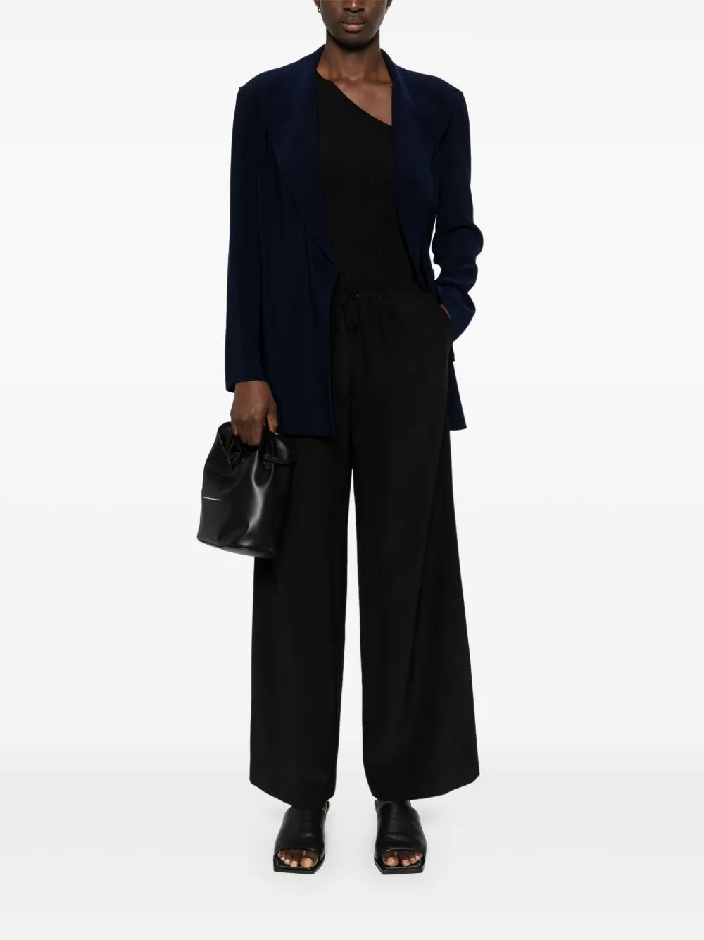 Peak-Lapels Double-Breasted Blazer