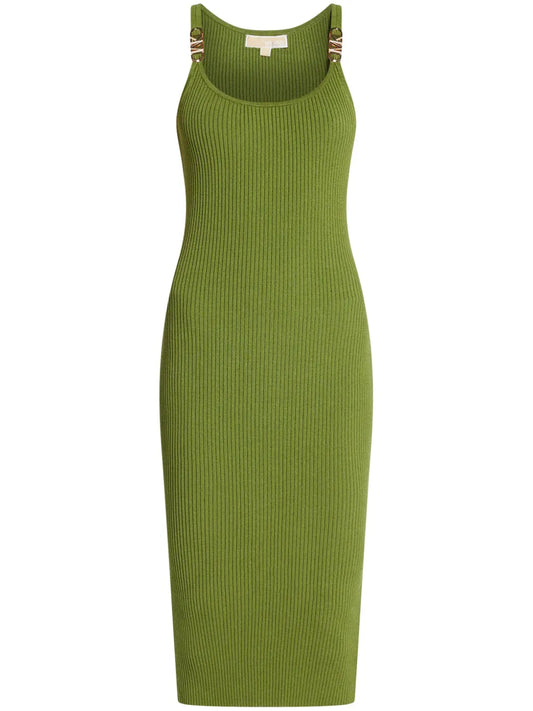 Recycled-Viscose Knitted Midi Dress