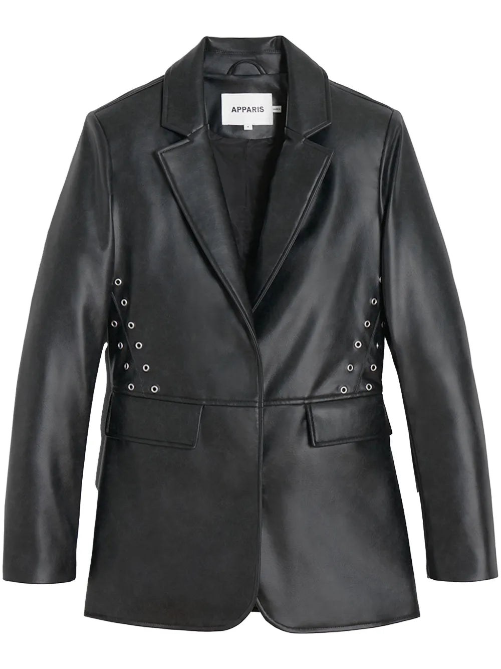 Faux-Leather Blazer