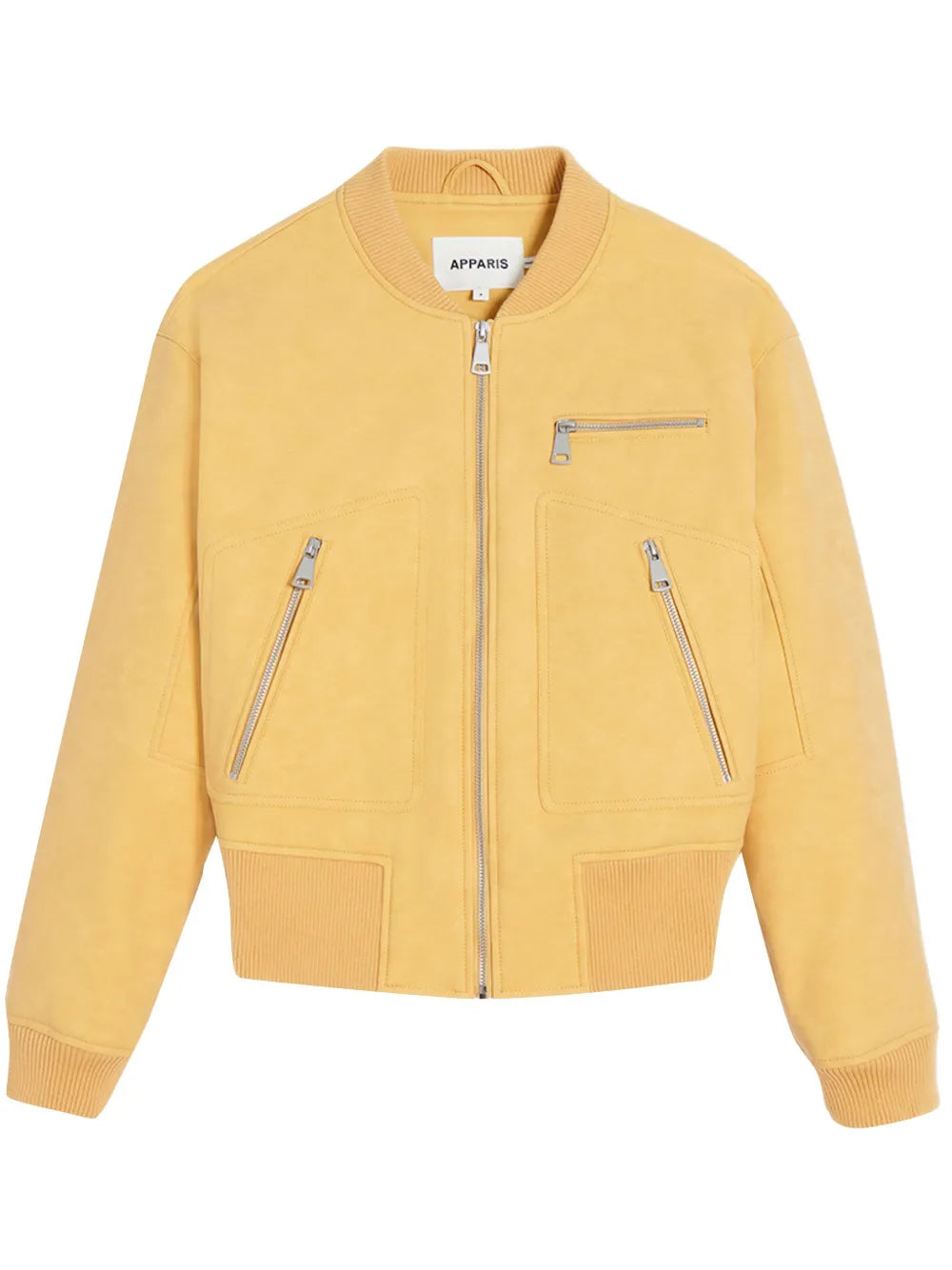 Faux-Leather Bomber Jacket