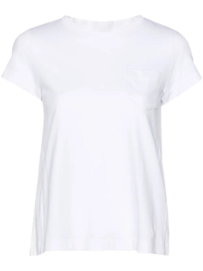 Knife-Pleats Crew-Neck T-Shirt
