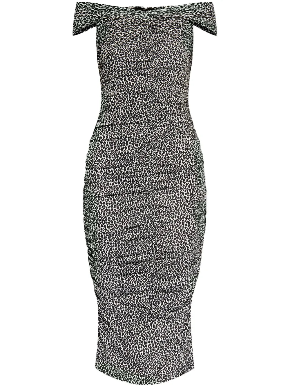 Leopard-Print Midi Dress