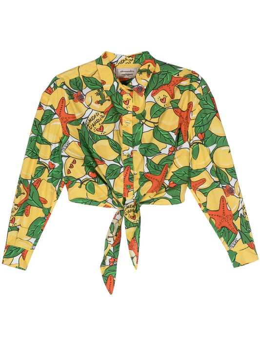 Lemon-Print Shirt