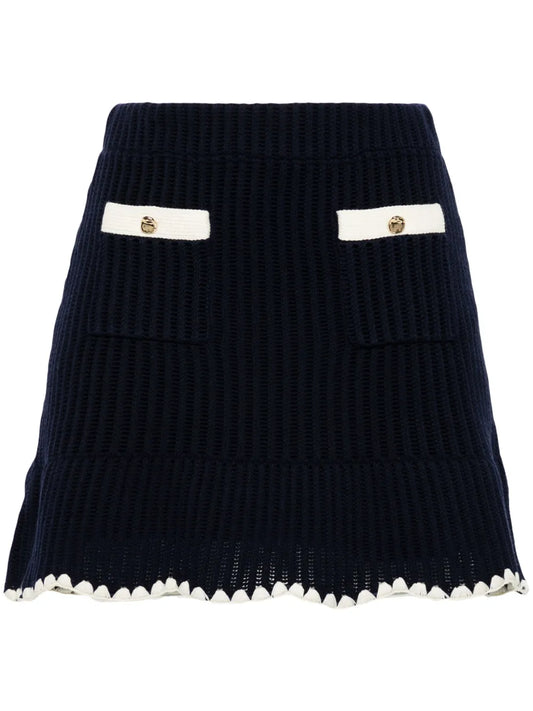 Crochet-Knit Mini Skirt