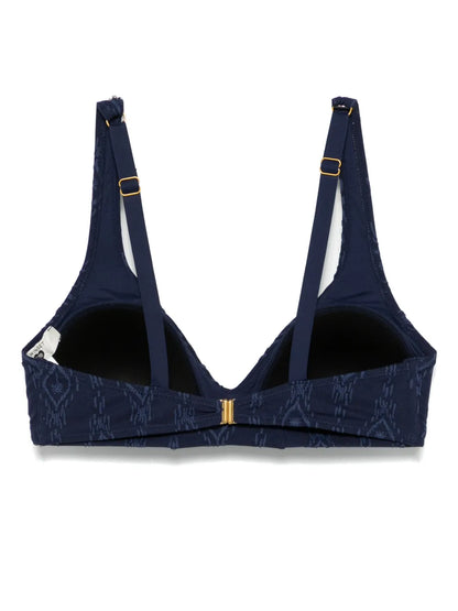 Embossed Triangle Bikini Top