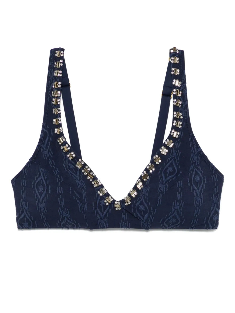 Embossed Triangle Bikini Top