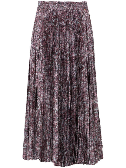 Abstract Pattern Midi Skirt