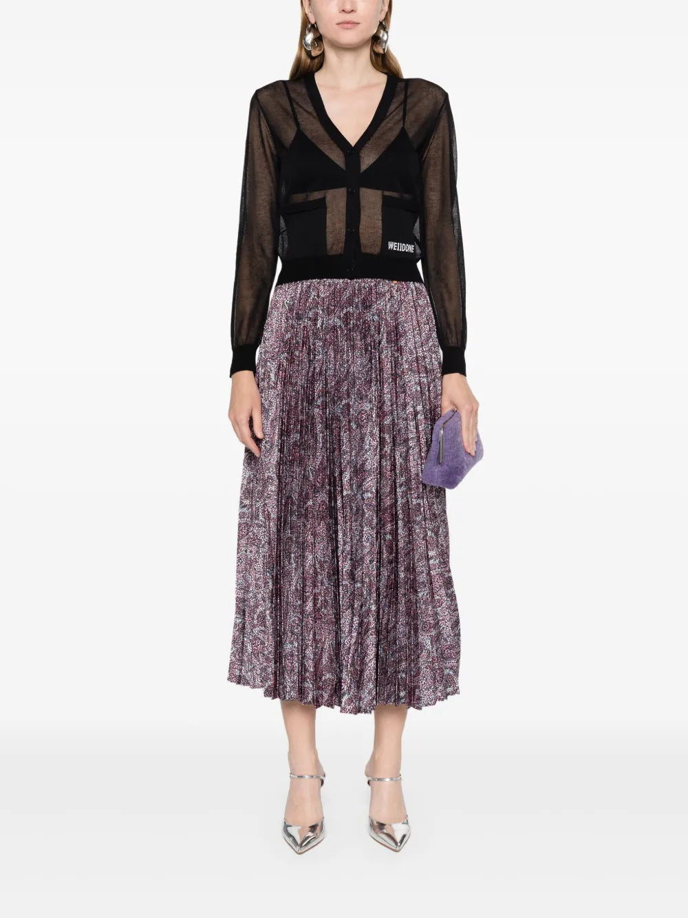 Abstract Pattern Midi Skirt