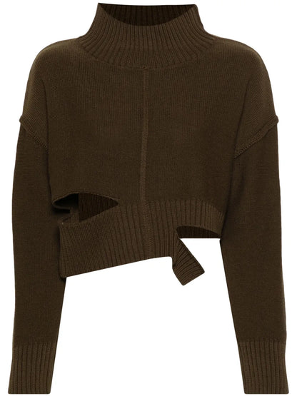 Distressed Cropped Jumper