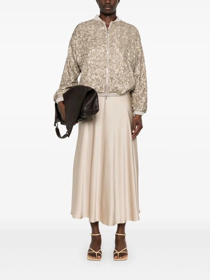 Satin Midi Skirt