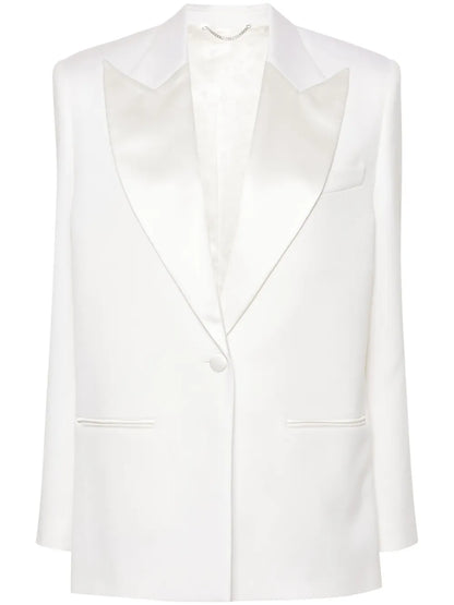 Single-Breasted Wool Suit Jacket