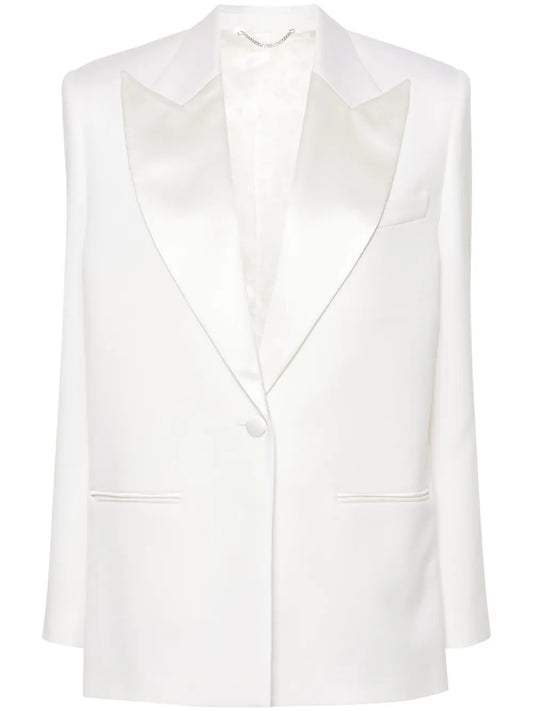 Single-Breasted Wool Suit Jacket