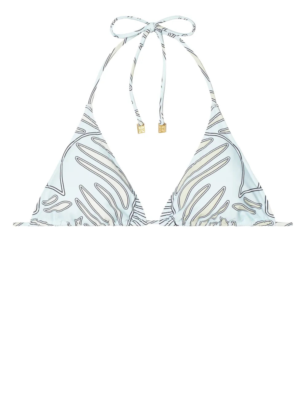 Abstract-Print Bikini Top