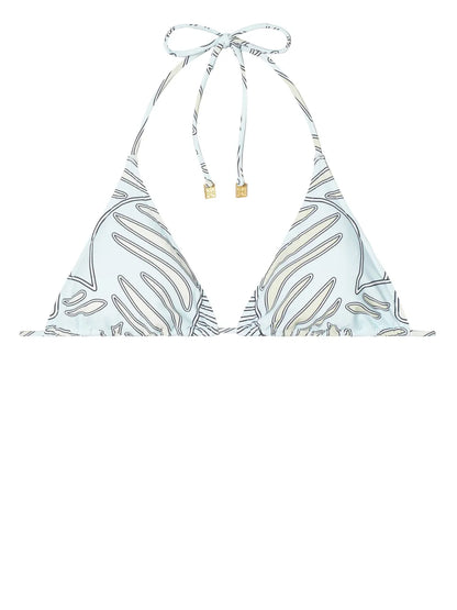 Abstract-Print Bikini Top