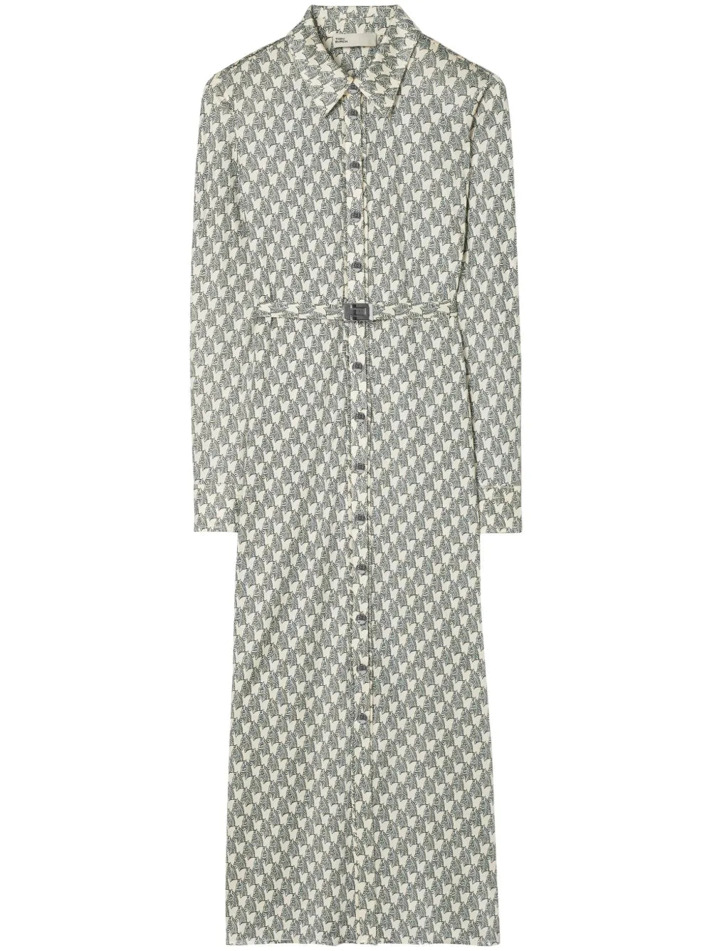 Pattern-Print Midi Shirtdress