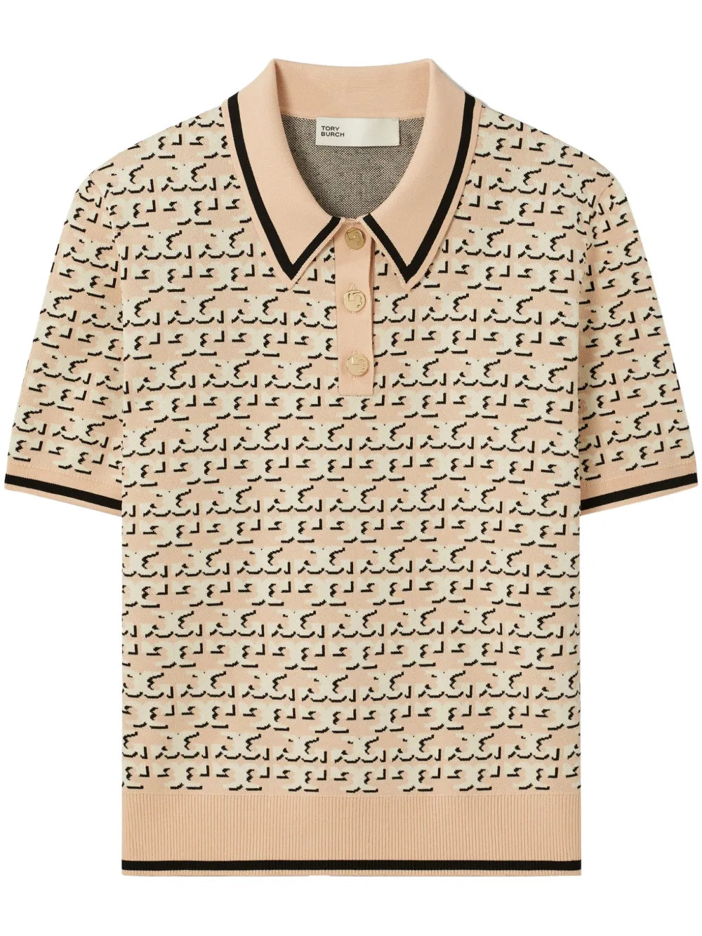 Monogram Jacquard Polo Top