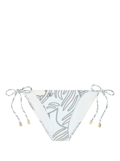 String-Print Bikini-Bottoms
