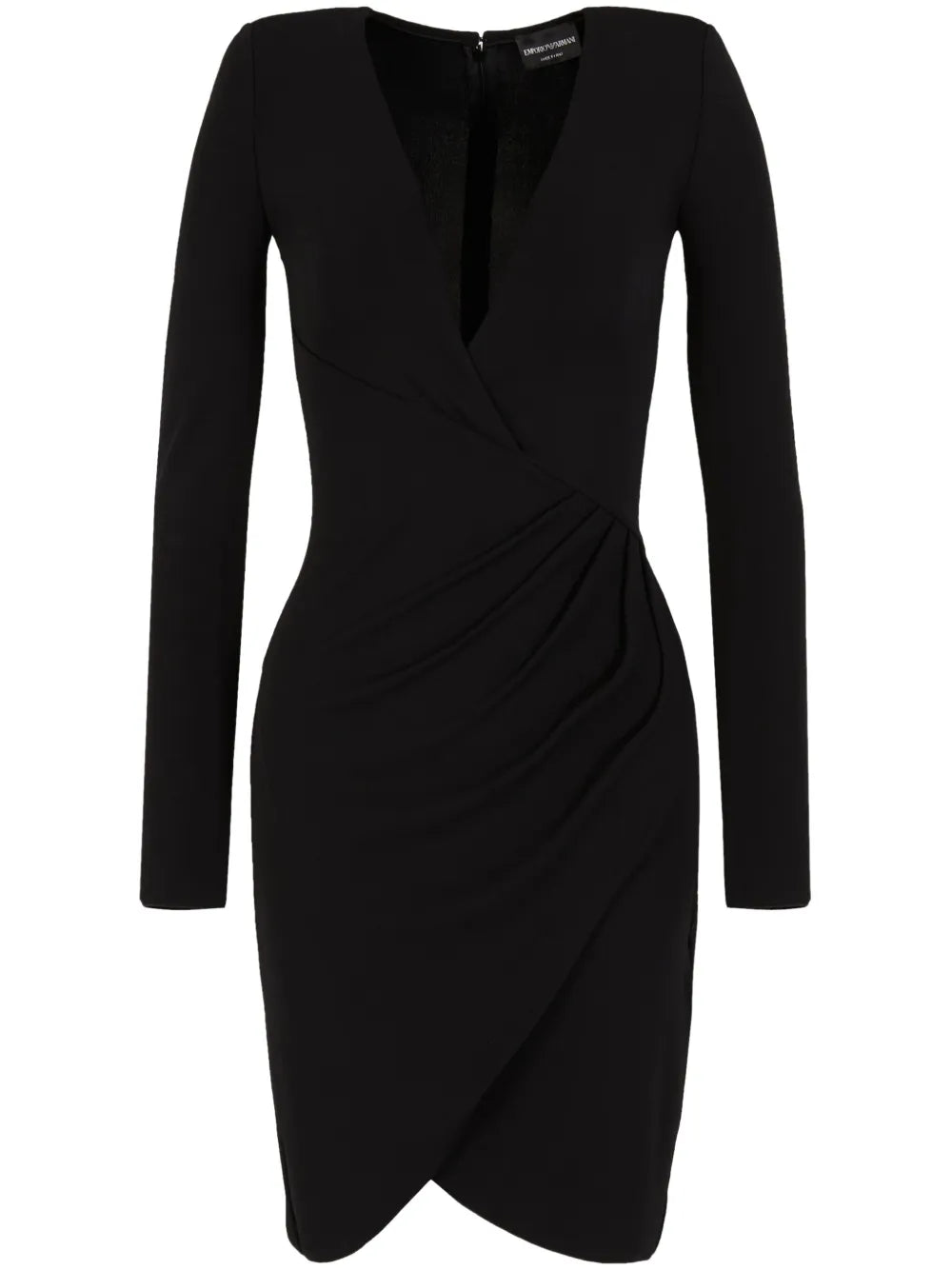 Crossover Neck Draped Dress