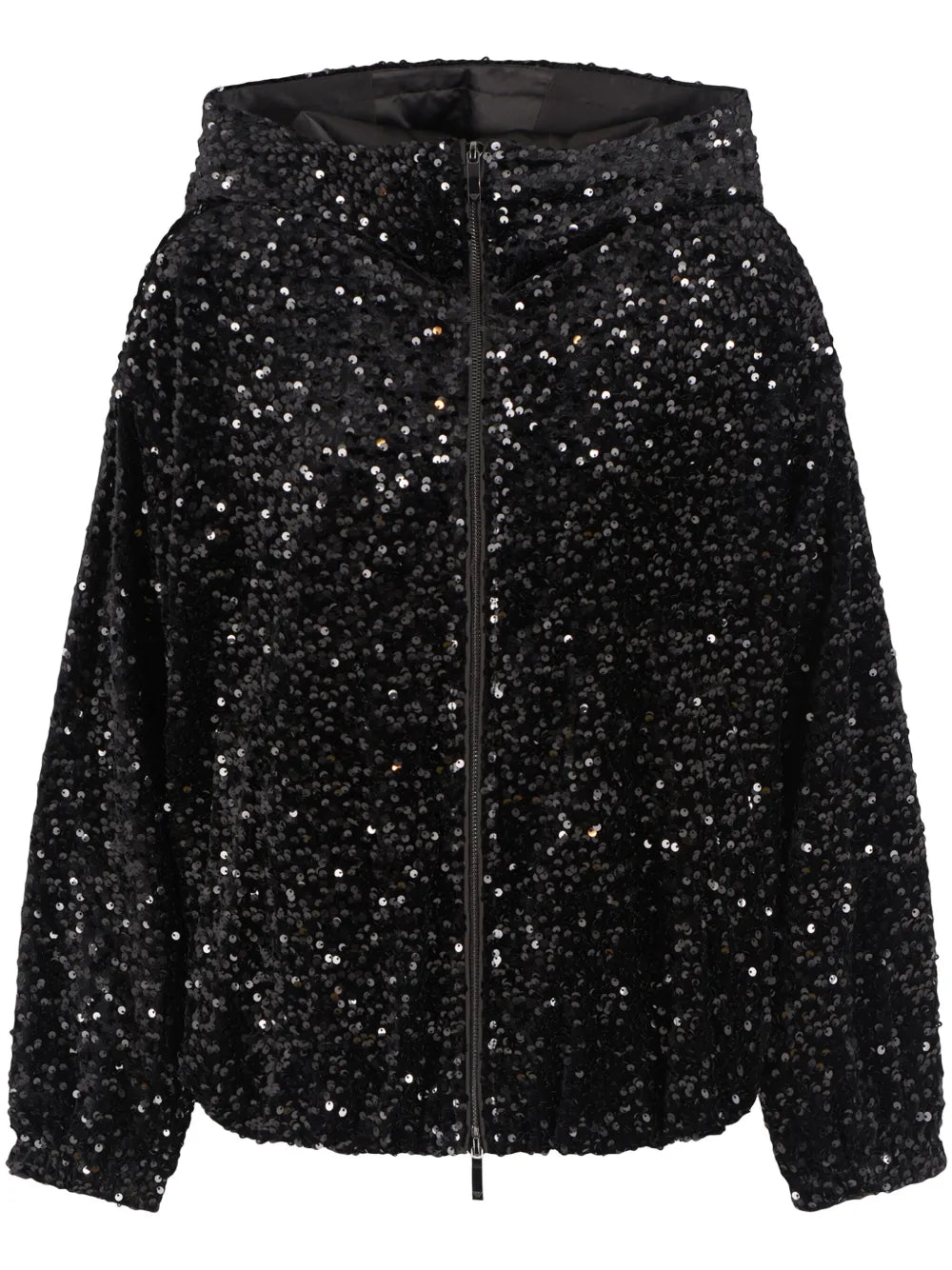 Sequin-Embellished Bomber Jacket