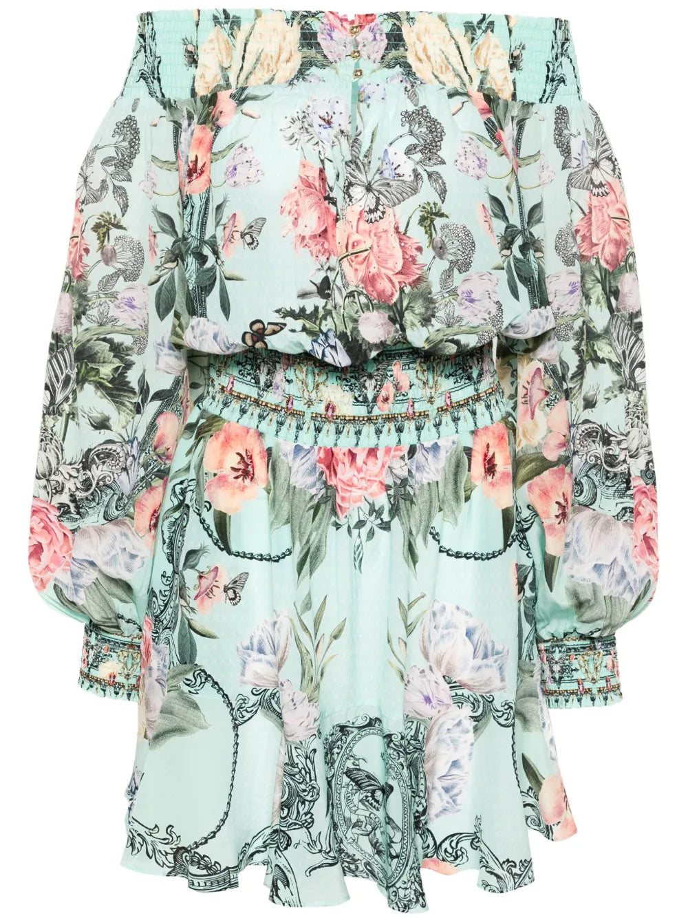 Off-Shoulder Floral Mini Dress