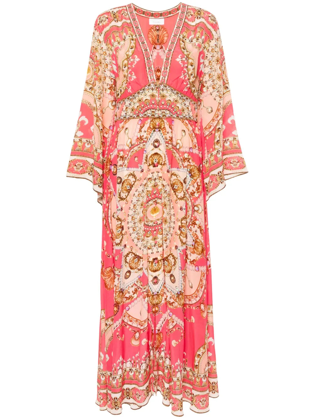 Shell Games Mosaic-Print Silk Maxi Dress