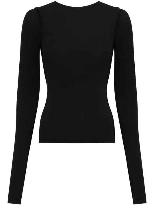 Two-Tone Exposed-Seam Top