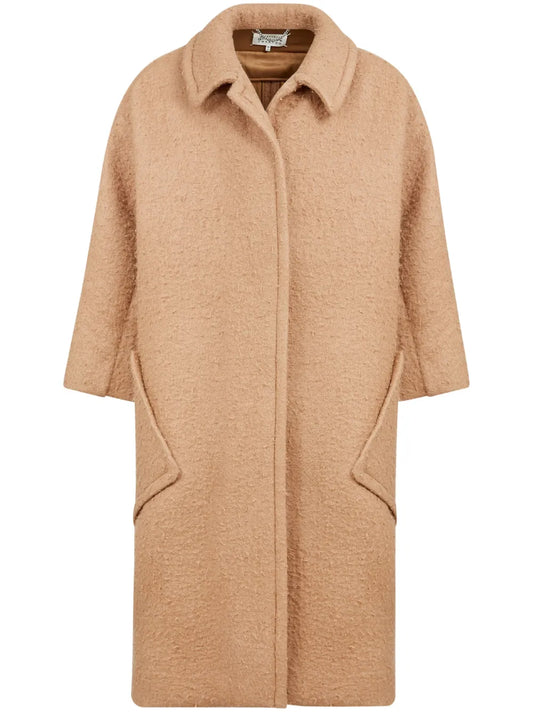 Oversized Effect Bouclé Mohair Coat
