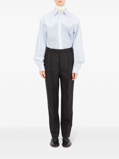 Straight-Leg Wool Trousers