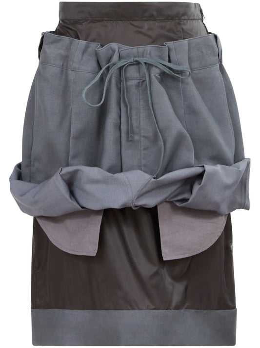 Layered Knee-Length Skirt