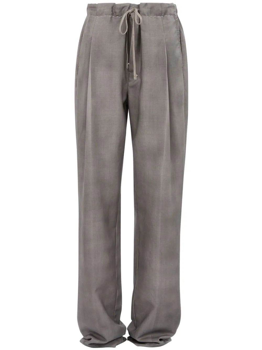 Drawstring Straight-Leg Trousers