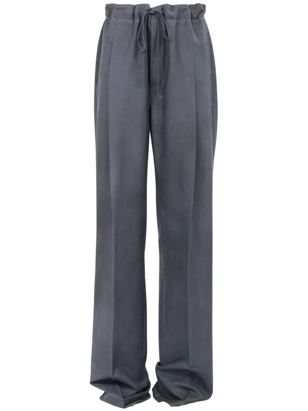 Moiré-Effect Straight-Leg Trousers