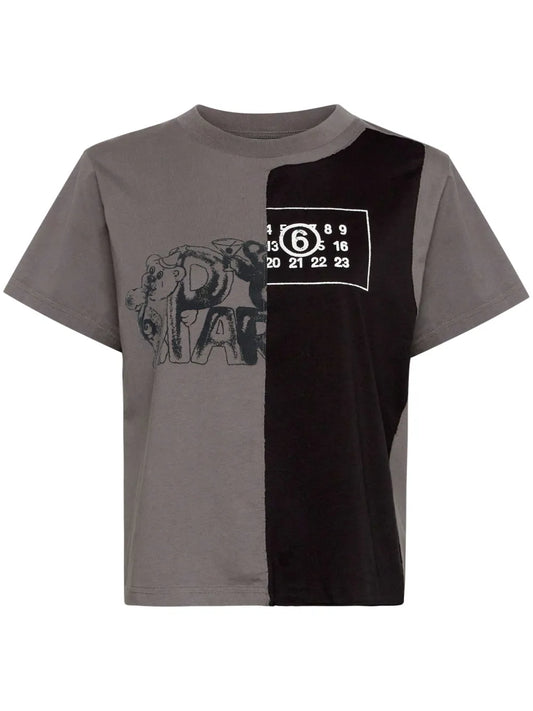 Panelled Cotton T-Shirt