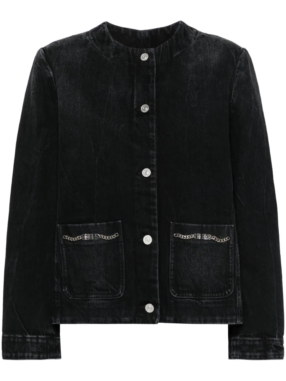 Chain-Detailing Denim Jacket
