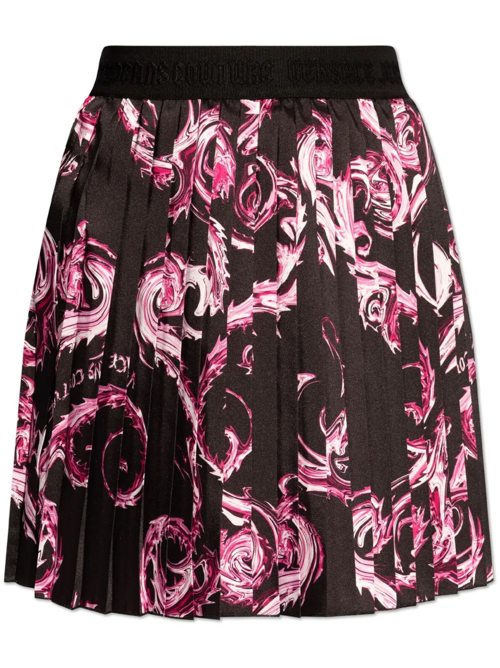 Abstract-Pattern Print Mini Skirt