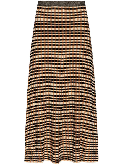 Amal Checked Jacquard Skirt