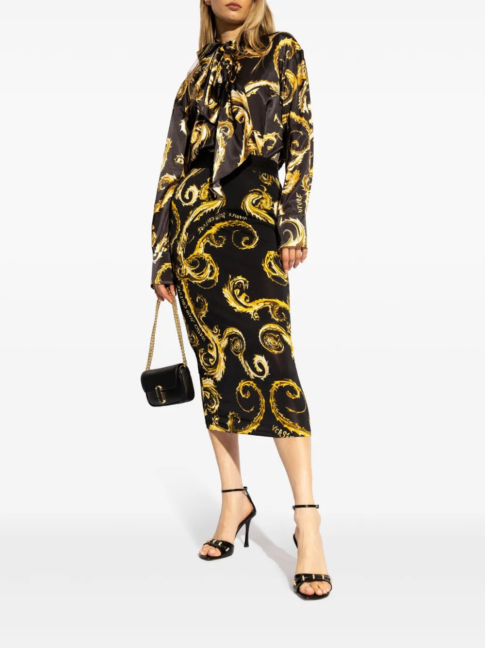 Tied Spike-Print Shirt