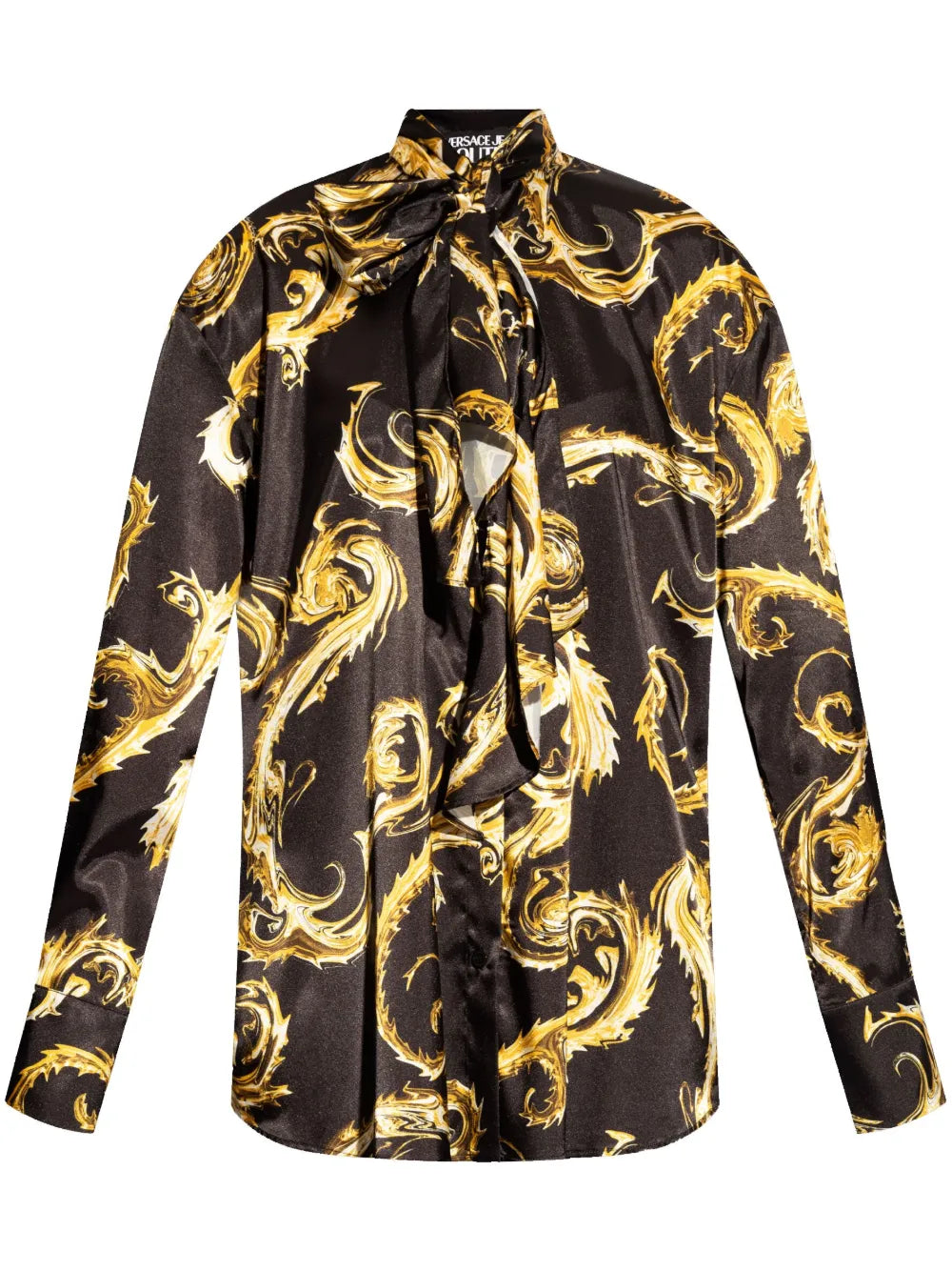 Tied Spike-Print Shirt