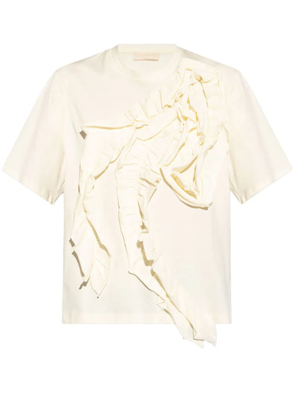 Aris Ruffle-Detail T-Shirt