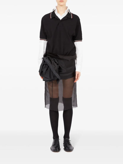 Flower-Detail Tulle Midi Dress