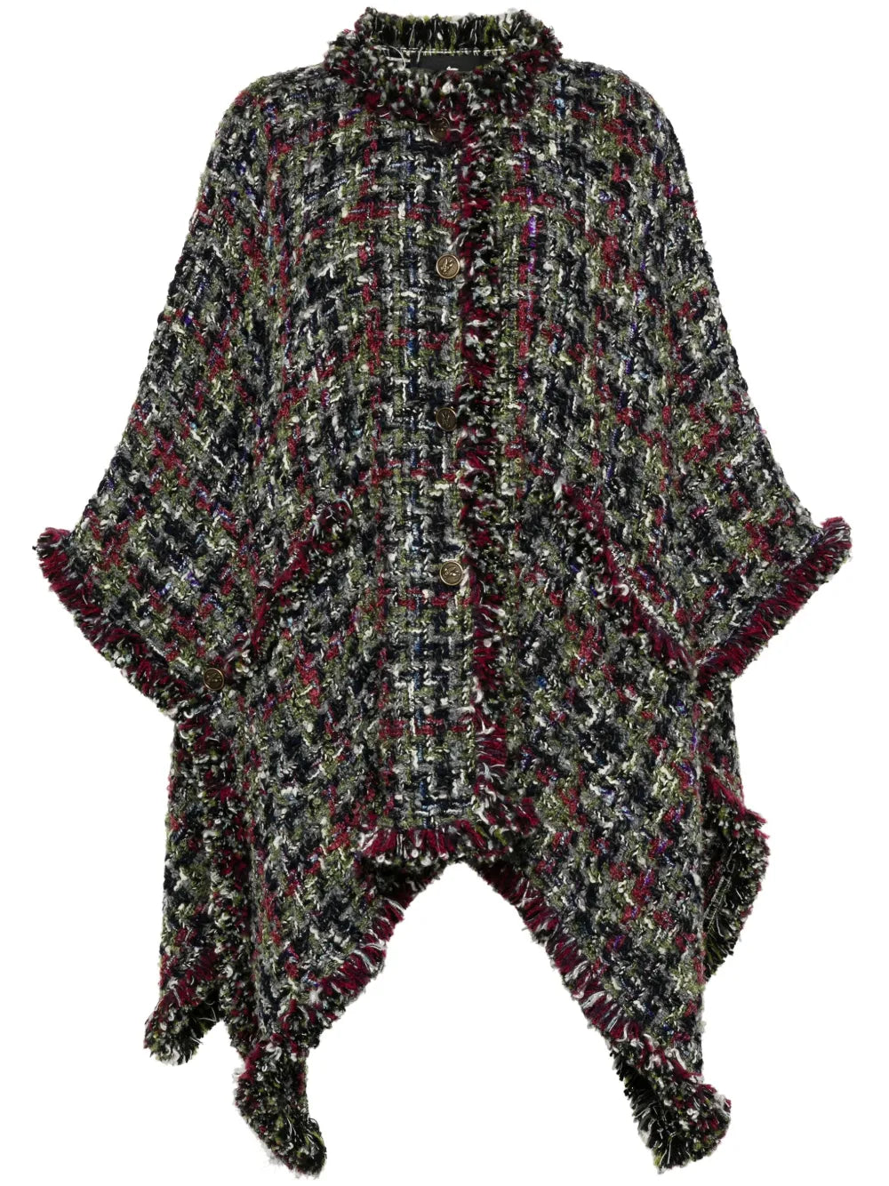 Tweed Buttoned Cape