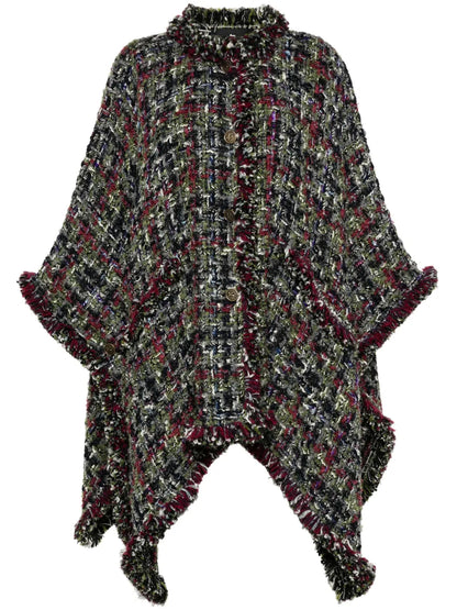 Tweed Buttoned Cape