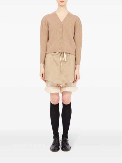 V-Neck Wool Cardigan