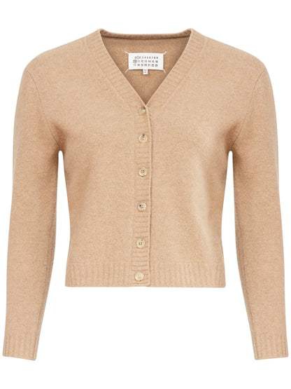 V-Neck Wool Cardigan