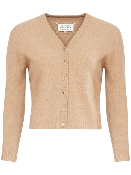 V-Neck Wool Cardigan