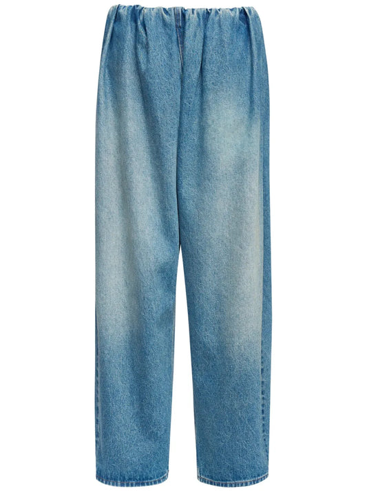 Pleated Denim Trousers