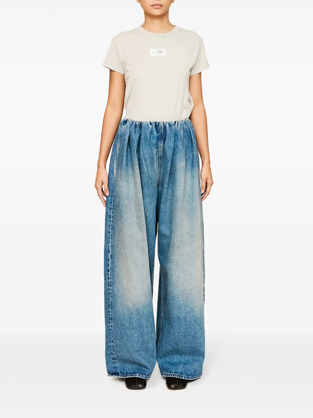 Pleated Denim Trousers