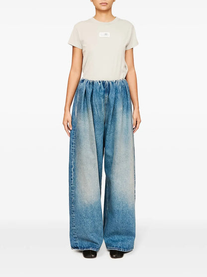 Pleated Denim Trousers